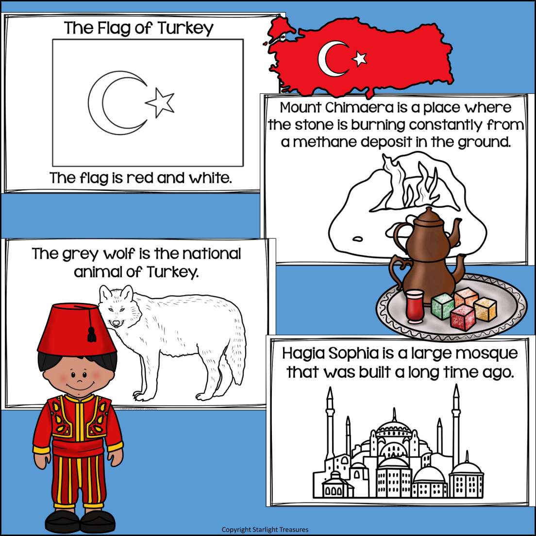 Turkey Mini Book for Early Readers - A Country Study