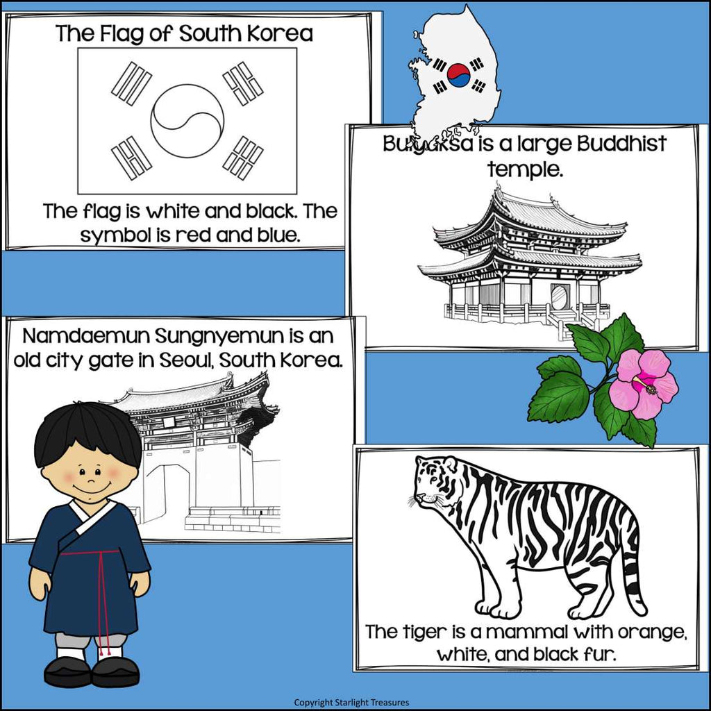 South Korea Mini Book for Early Readers - A Country Study
