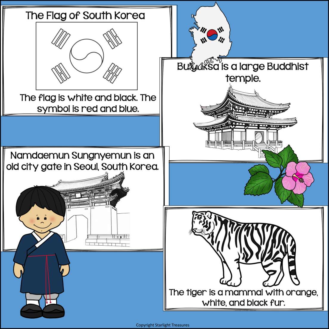South Korea Mini Book for Early Readers - A Country Study