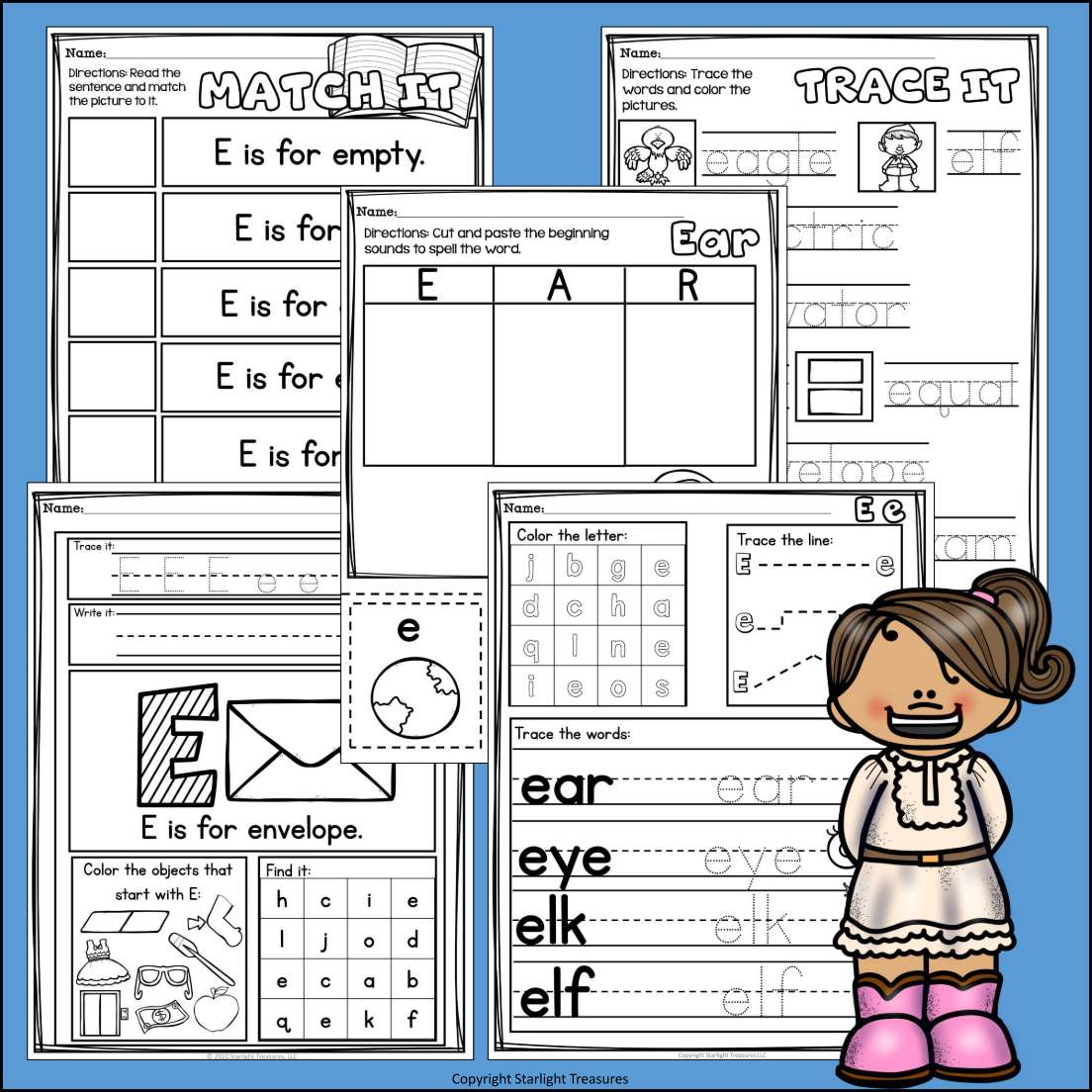 Alphabet Letter of the Week Worksheets for Early Readers - Letter E