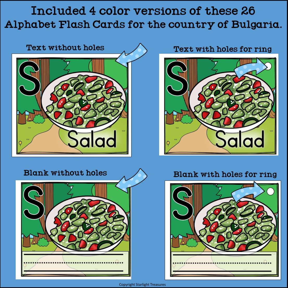 Alphabet Flash Cards for Early Readers - Country of Bulgaria