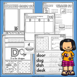 Alphabet Letter of the Week Worksheets for Early Readers - Letter D