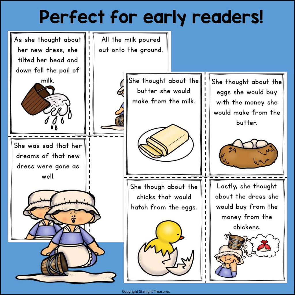 The Country Maid and Her Milk Pail Mini Book for Early Readers - Aesop's Fables