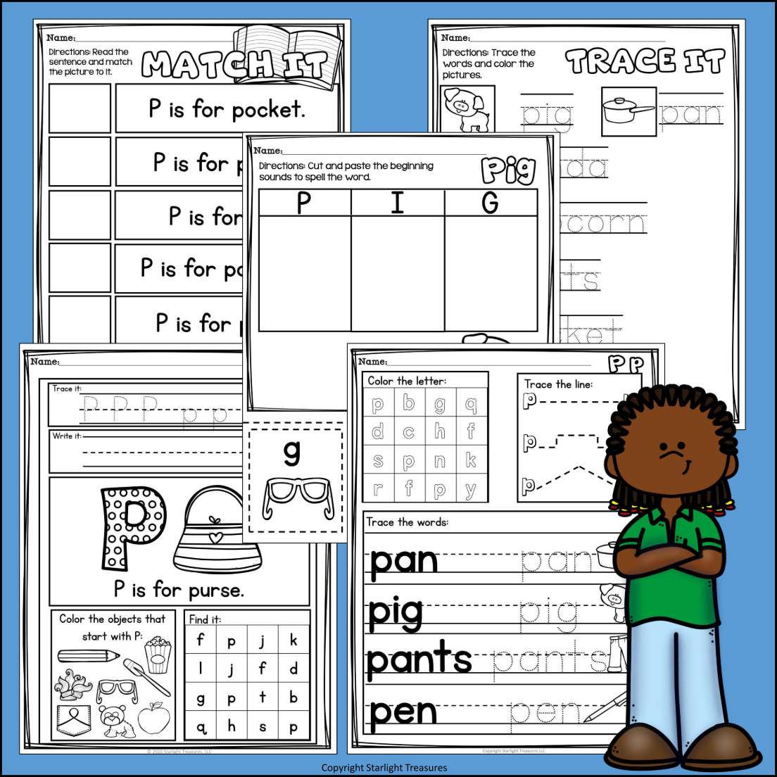 Alphabet Letter of the Week Worksheets for Early Readers - Letter P