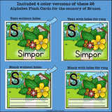 Alphabet Flash Cards for Early Readers - Country of Brunei
