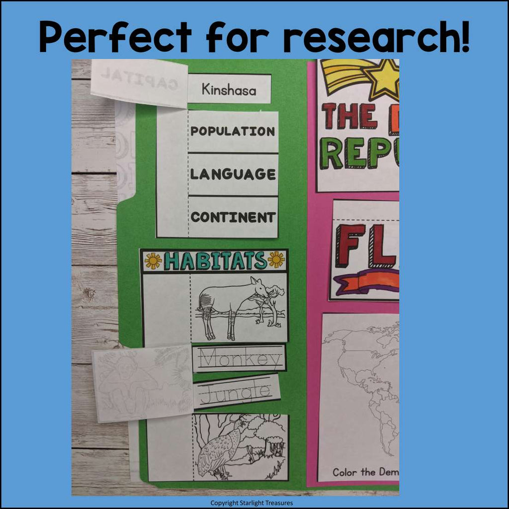 Democratic Republic of the Congo Lapbook for Early Learners - A Country Study