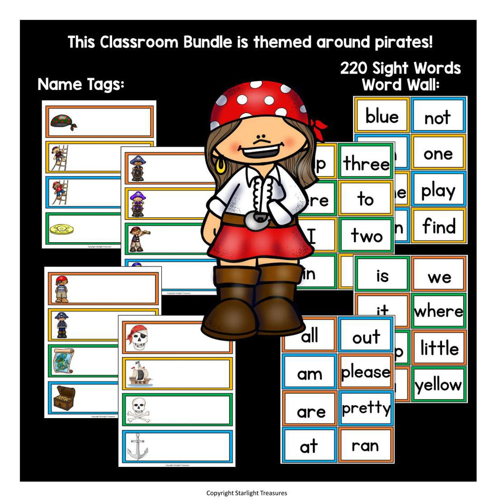 Classroom Decor Pack - Pirates Theme
