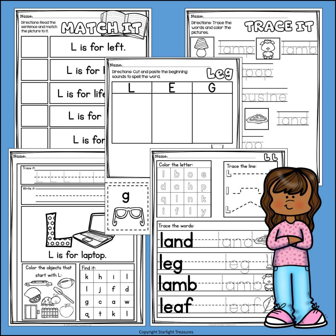 Alphabet Letter of the Week Worksheets for Early Readers - Letter L