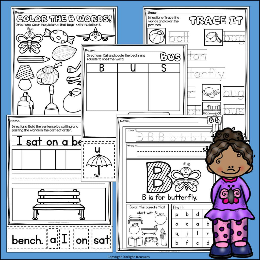 Alphabet Letter of the Week Worksheets for Early Readers - Letter B