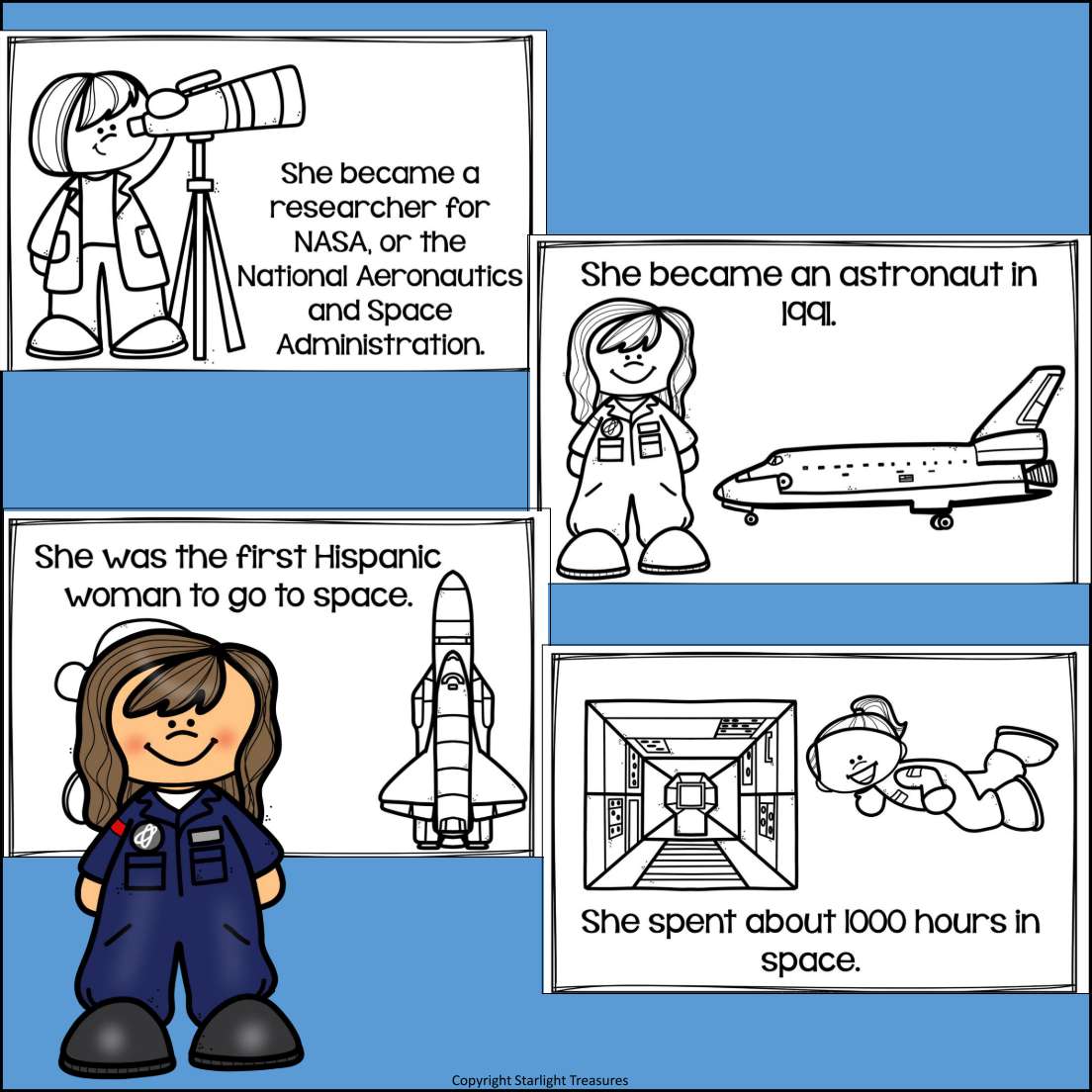 Ellen Ochoa Mini Book for Early Readers: Hispanic Heritage Month