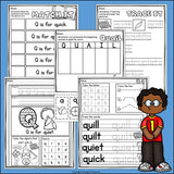 Alphabet Letter of the Week Worksheets for Early Readers - Letter Q