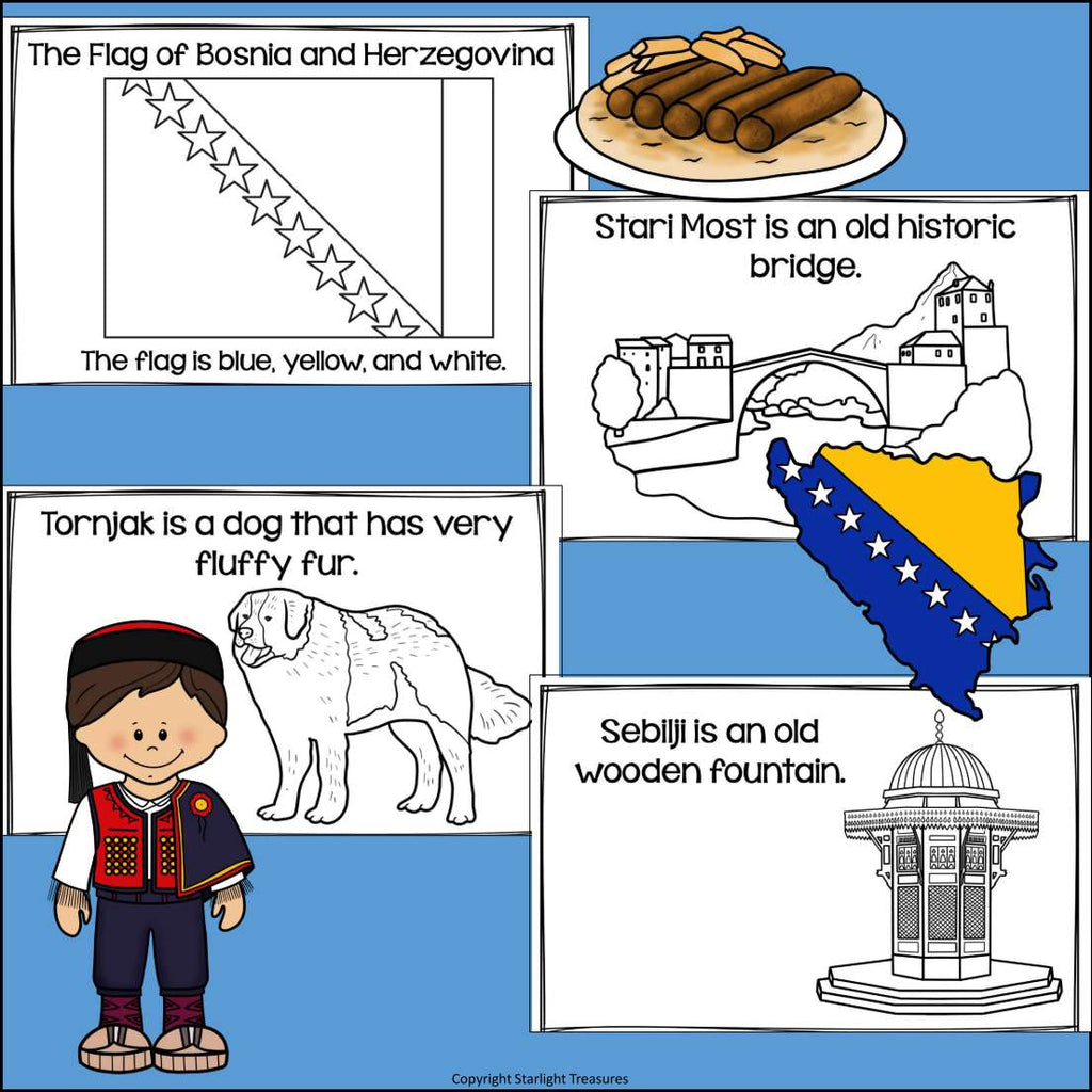 Bosnia and Herzegovina Mini Book for Early Readers - A Country Study