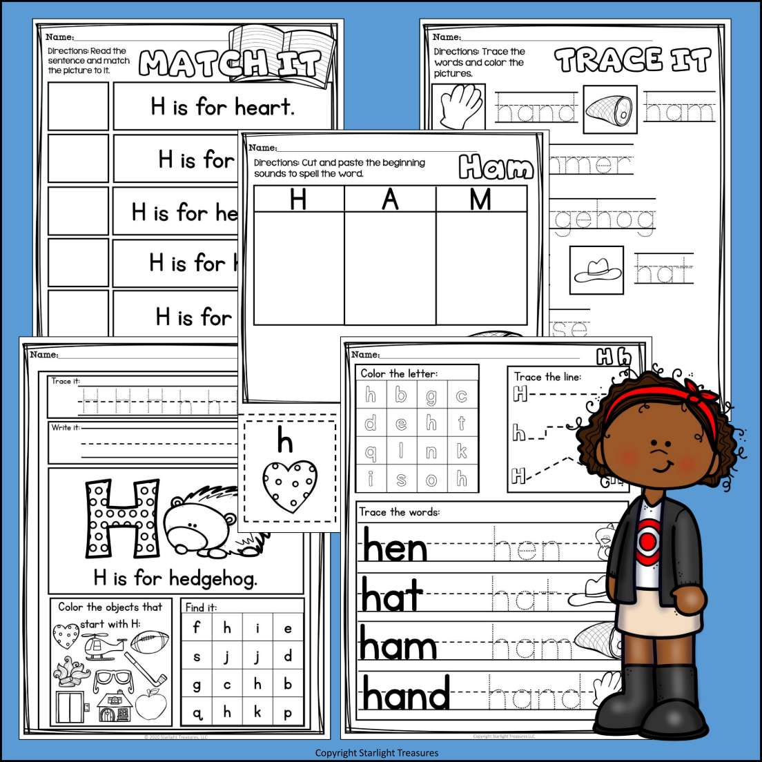 Alphabet Letter of the Week Worksheets for Early Readers - Letter H