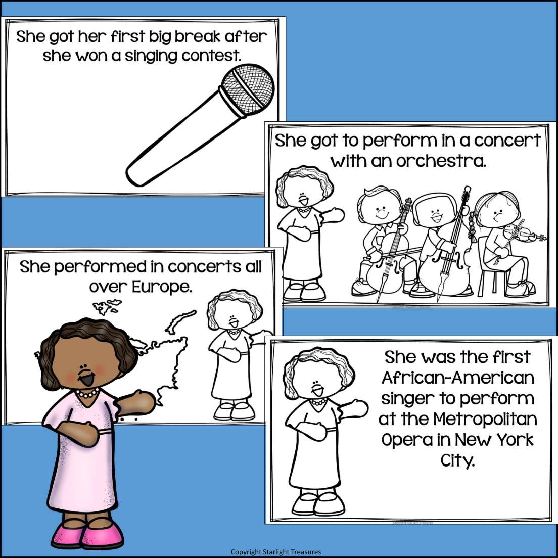 Marian Anderson Mini Book for Early Readers: Black History Month