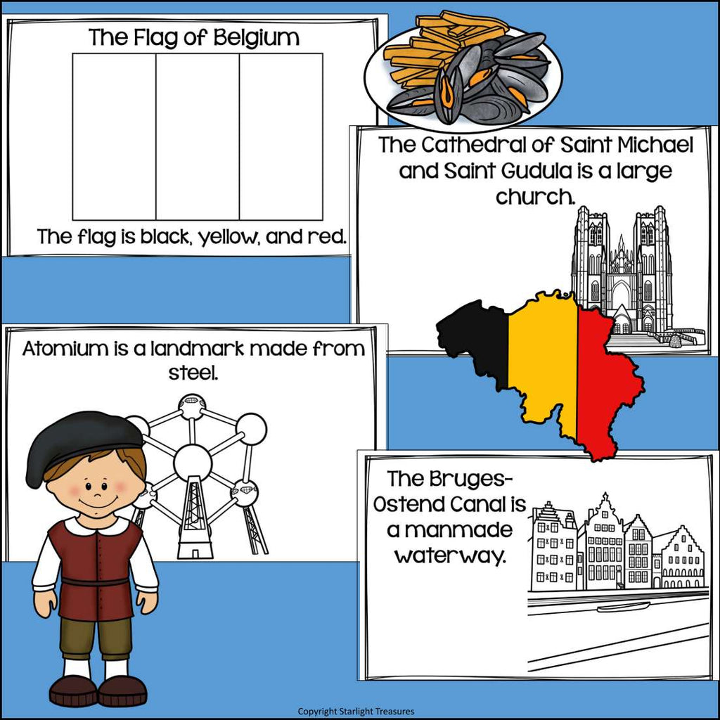 Belgium Mini Book for Early Readers - A Country Study