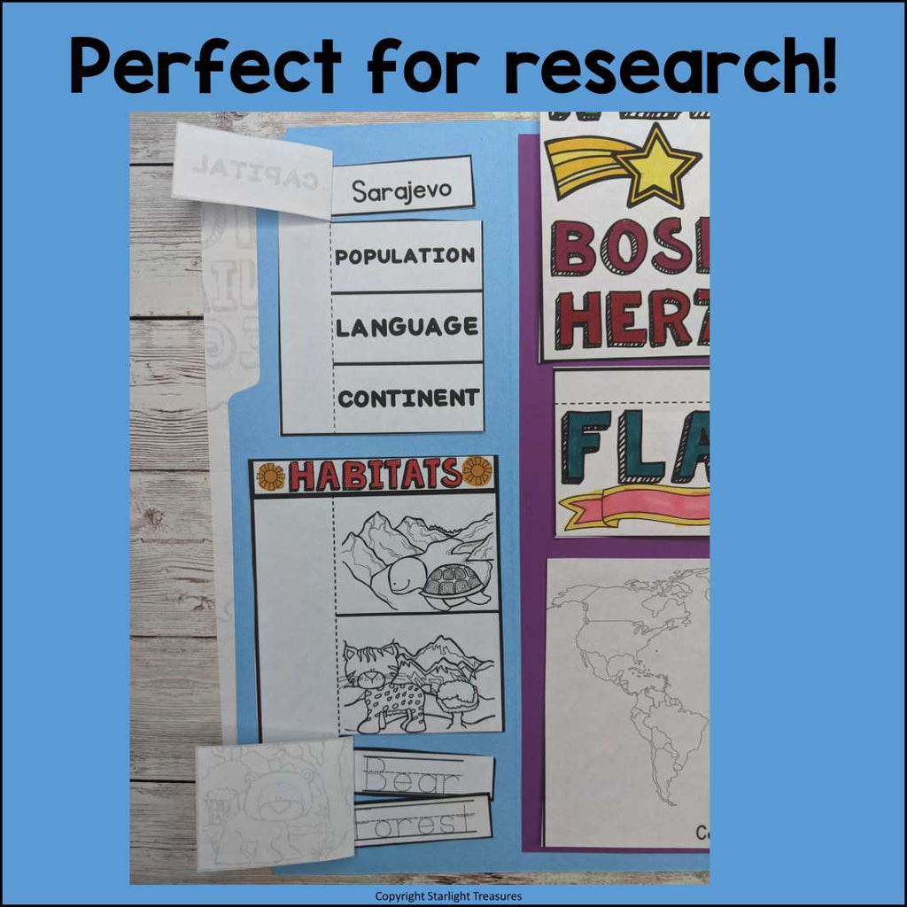 Bosnia and Herzegovina Lapbook for Early Learners - A Country Study