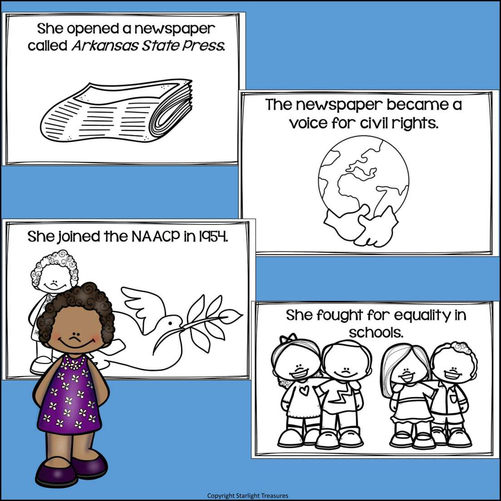 Daisy Bates Mini Book for Early Readers: Black History Month