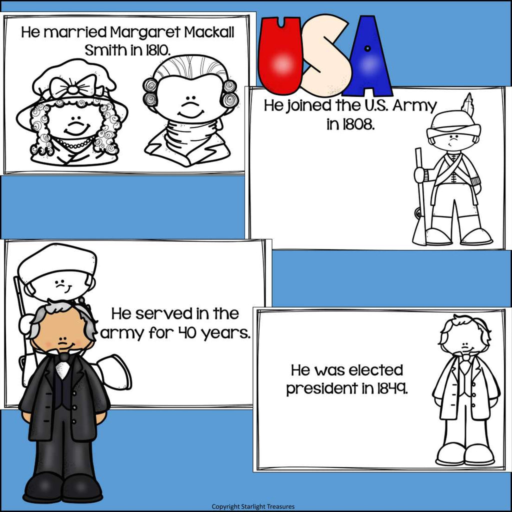 Zachary Taylor Mini Book for Early Readers: Presidents' Day