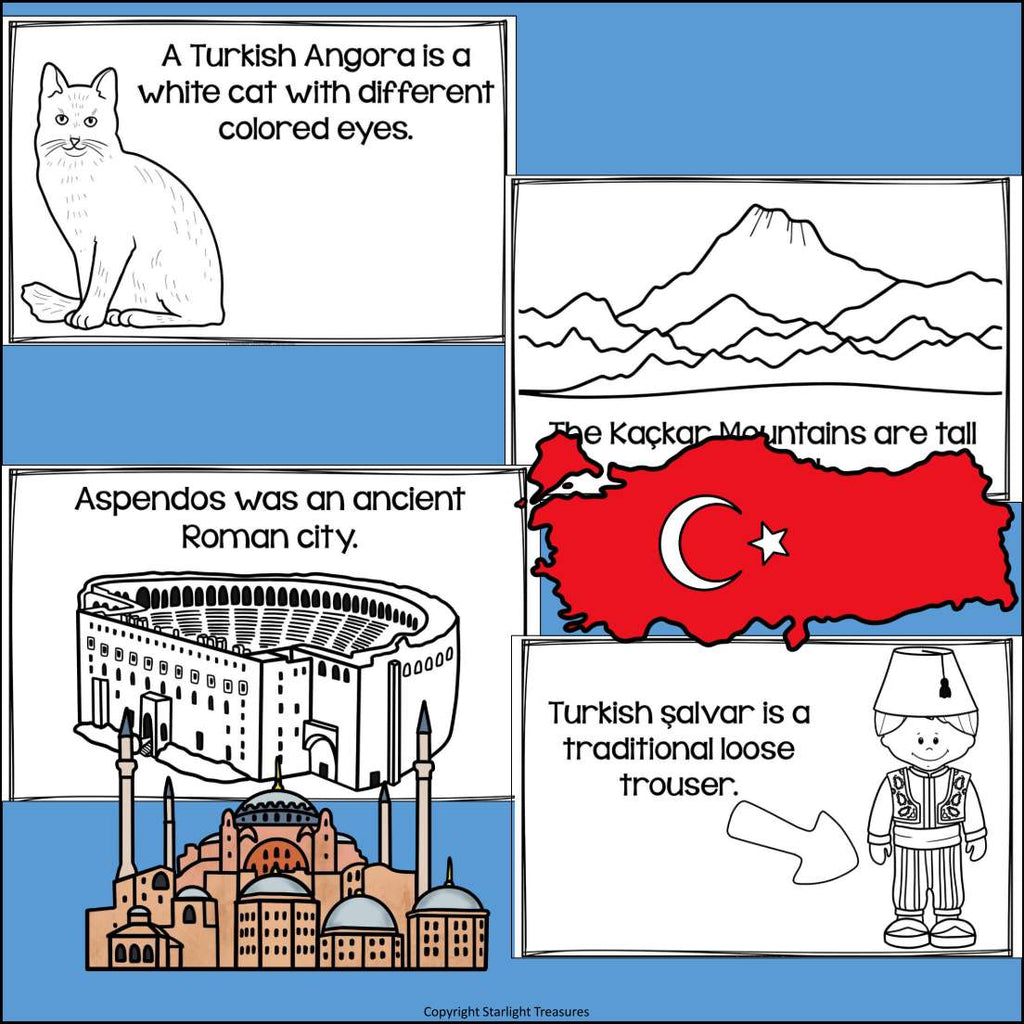 Turkey Mini Book for Early Readers - A Country Study