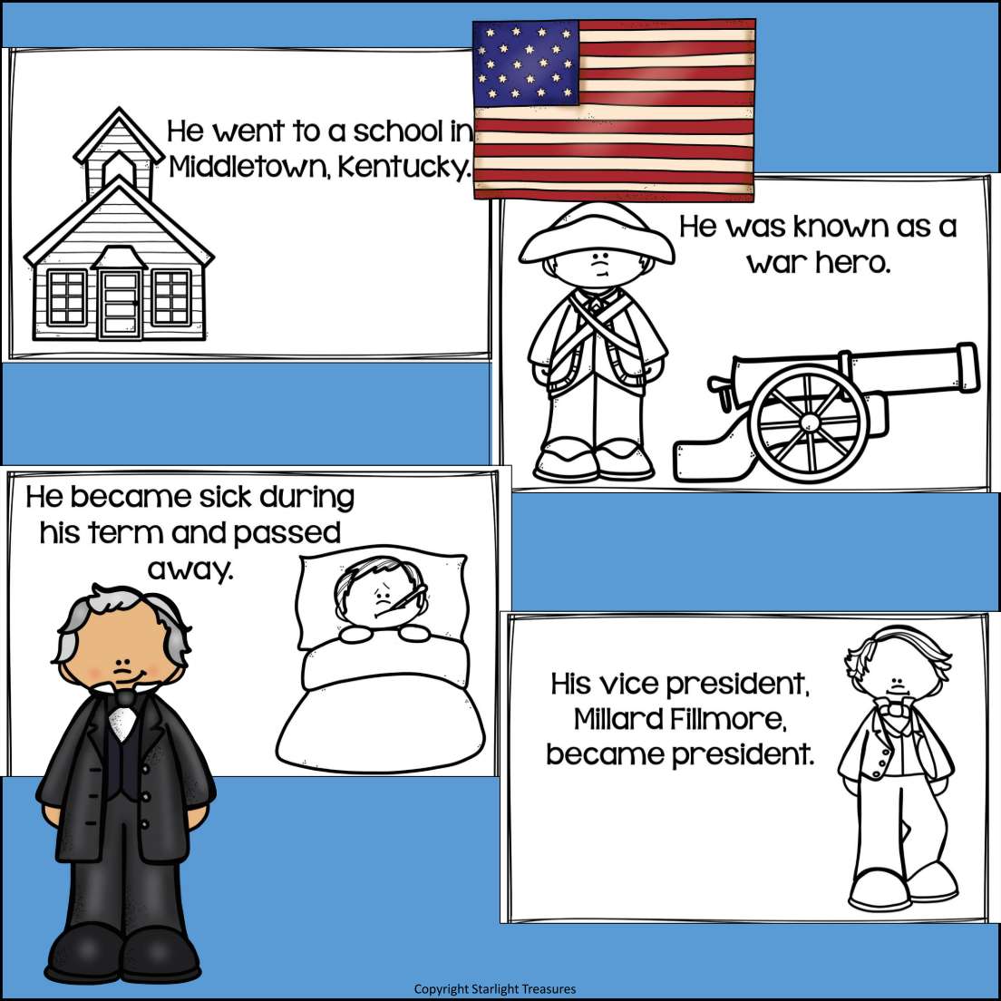 Zachary Taylor Mini Book for Early Readers: Presidents' Day