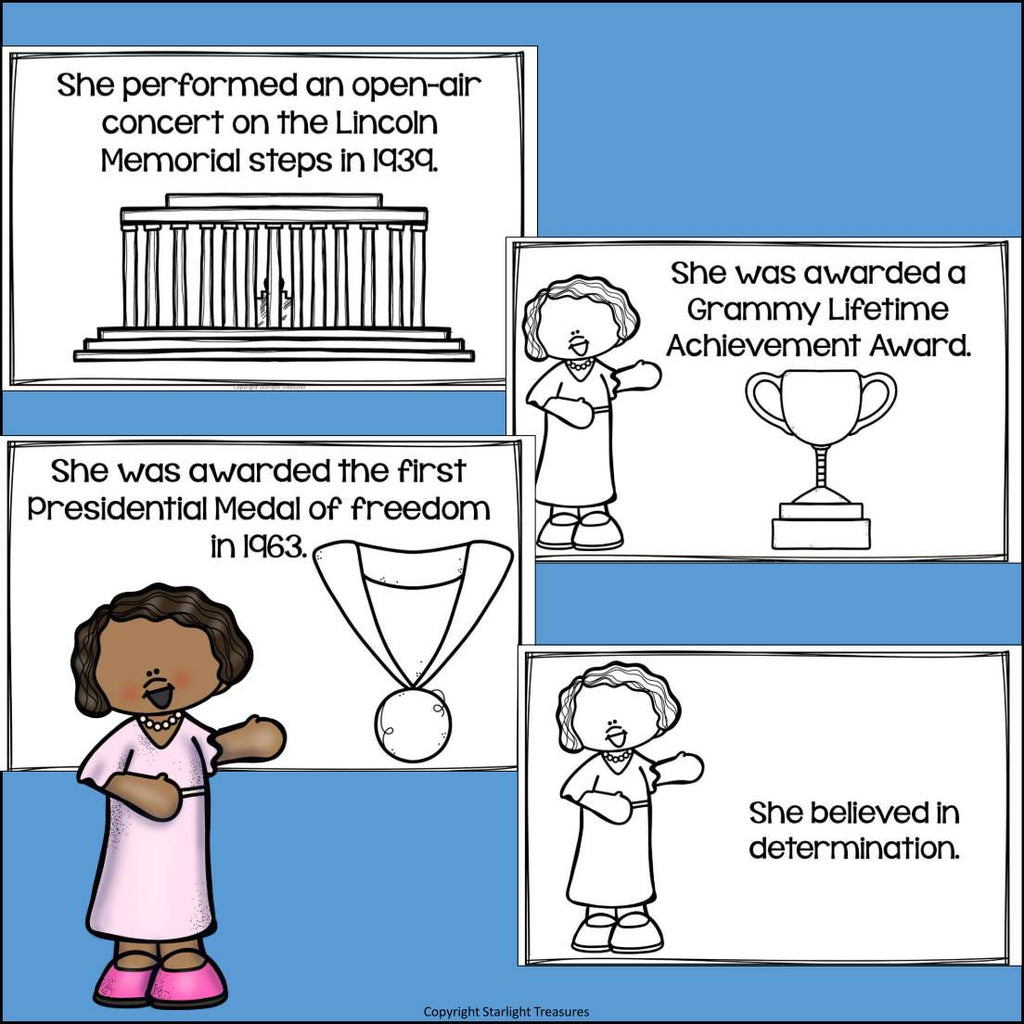 Marian Anderson Mini Book for Early Readers: Black History Month