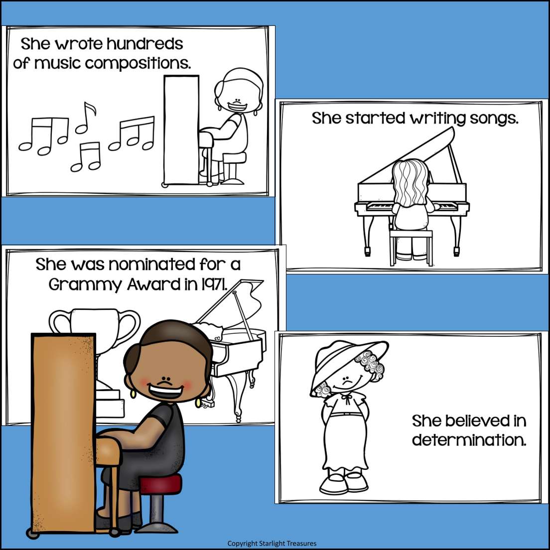 Mary Lou Williams Mini Book for Early Readers: Black History Month