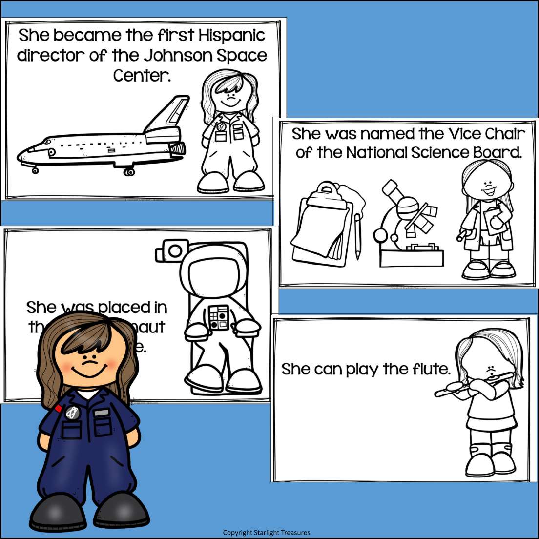 Ellen Ochoa Mini Book for Early Readers: Hispanic Heritage Month