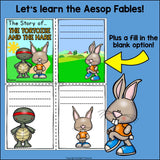 The Tortoise and the Hare Mini Book for Early Readers - Aesop's Fables