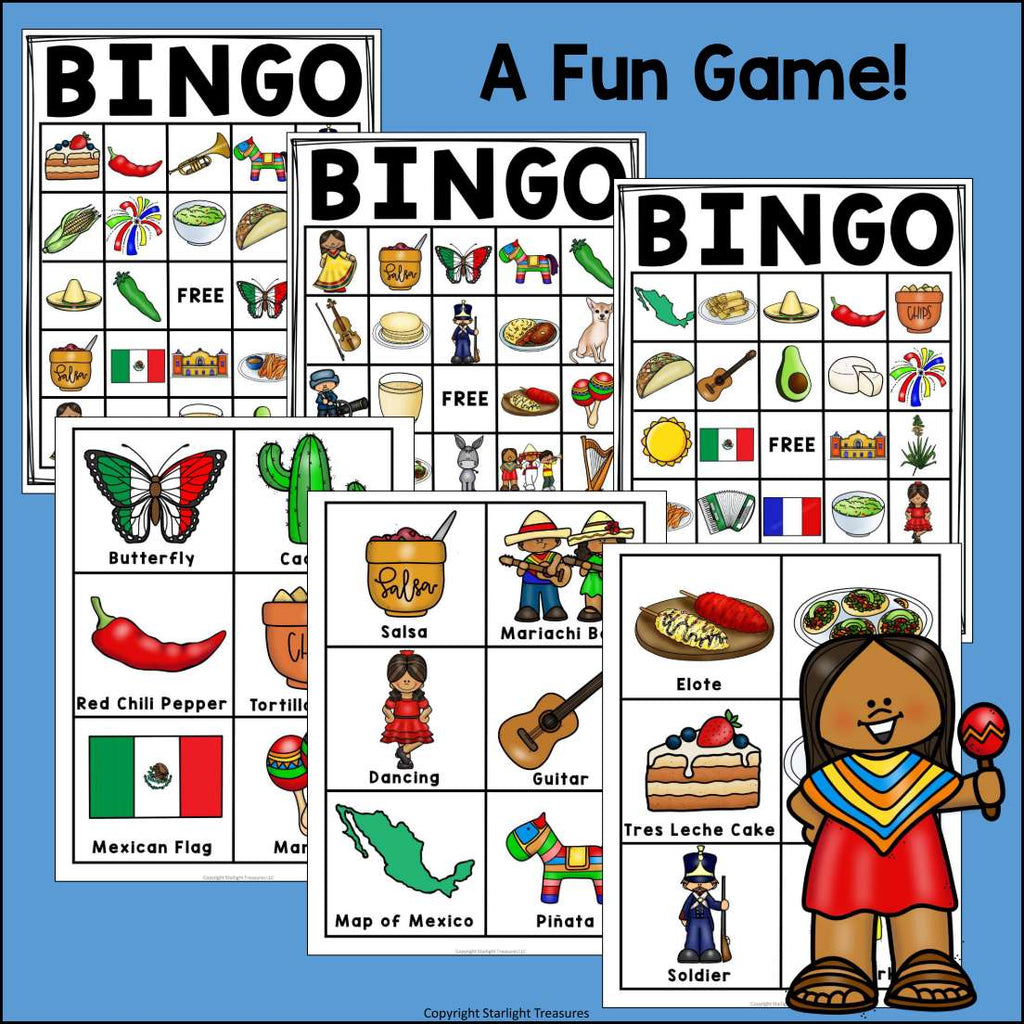 Cinco de Mayo Bingo Cards for Early Readers - Cinco de Mayo Bingo FREEBIE