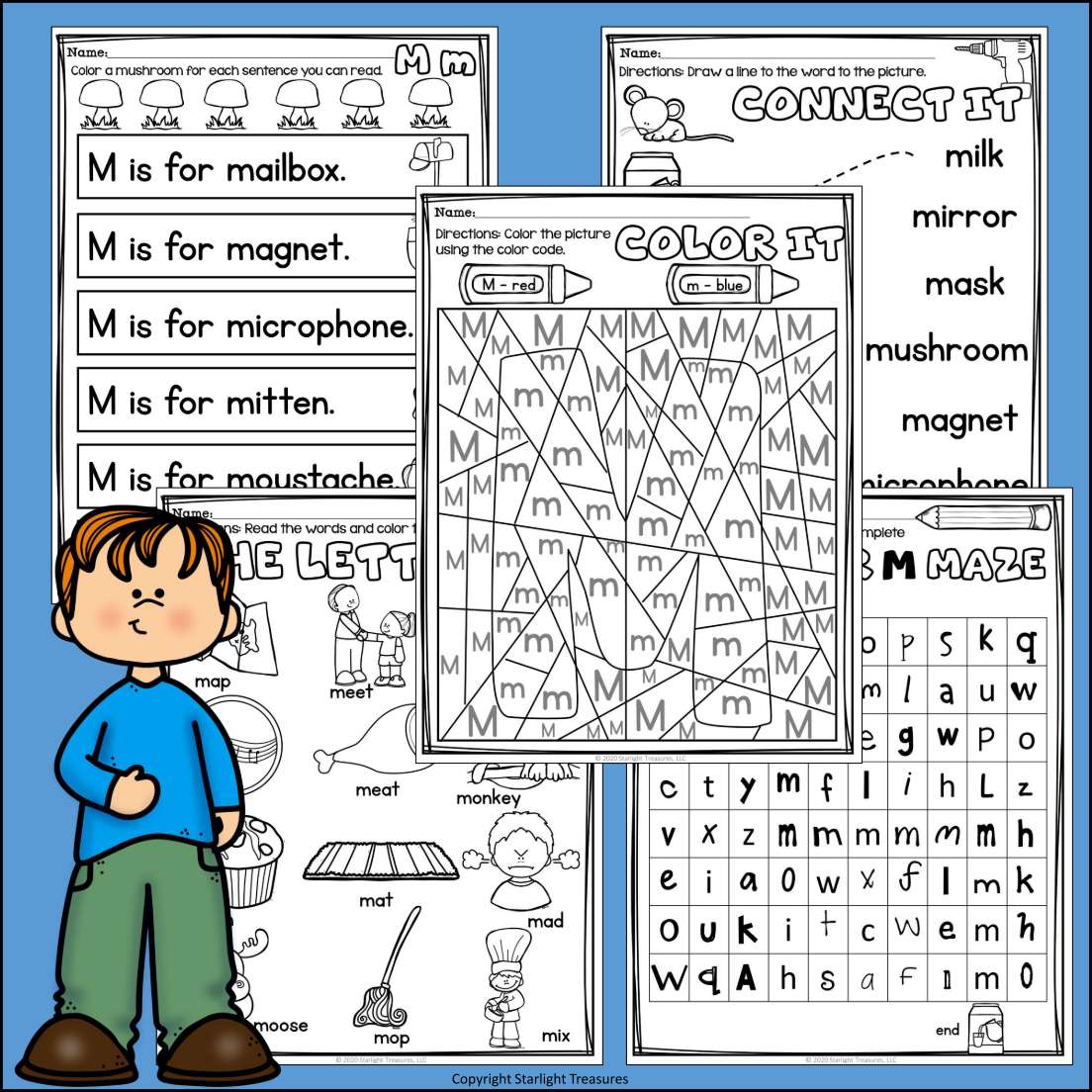 Alphabet Letter of the Week Worksheets for Early Readers - Letter M