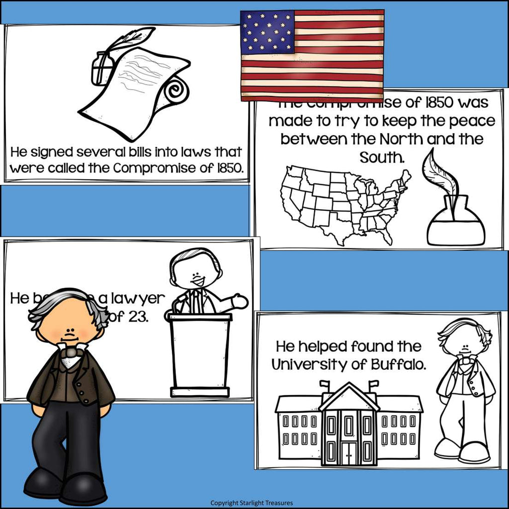 Millard Fillmore Mini Book for Early Readers: Presidents' Day
