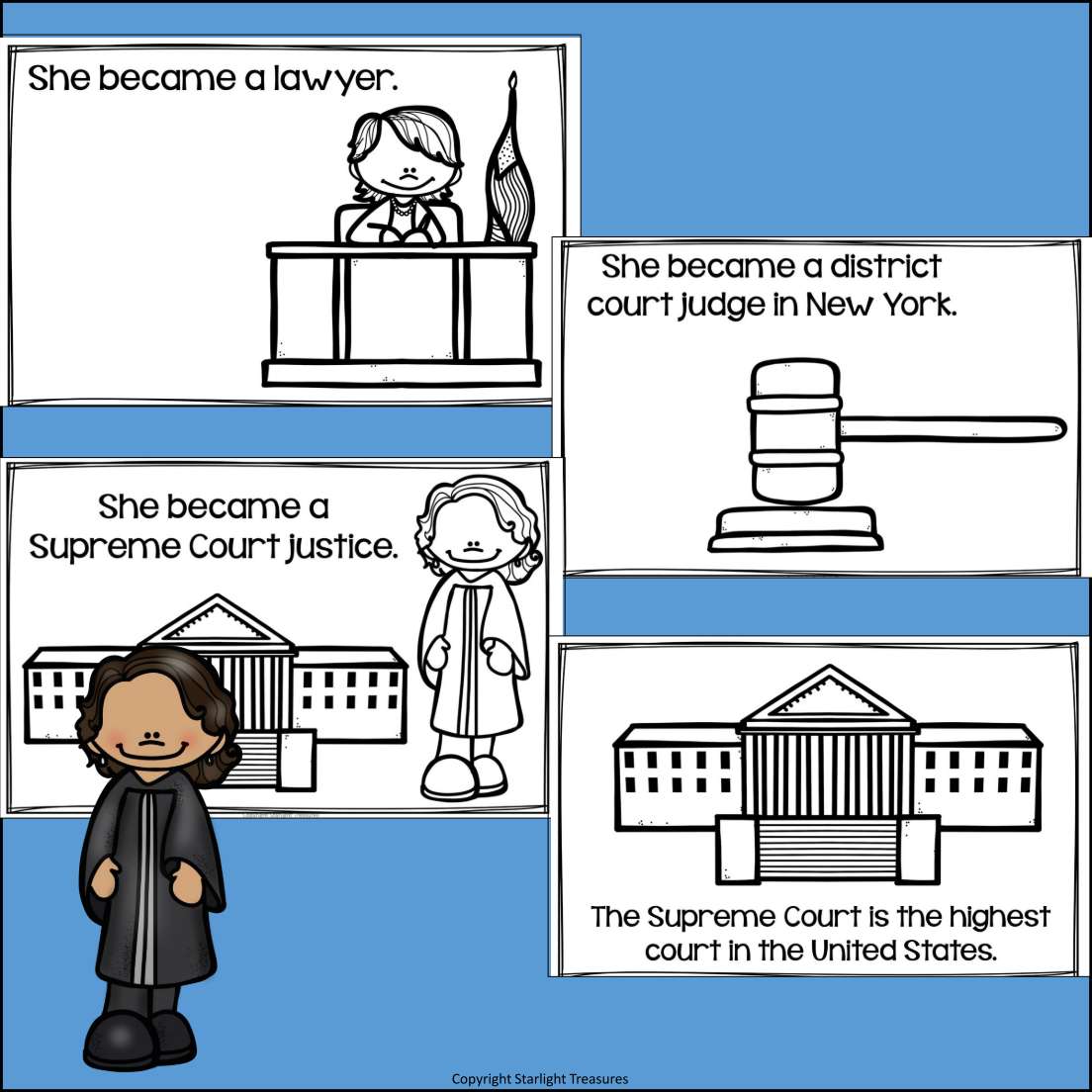 Sonia Sotomayor Mini Book for Early Readers: Hispanic Heritage Month