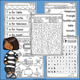 Alphabet Letter of the Week Worksheets for Early Readers - Letter T