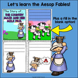 The Country Maid and Her Milk Pail Mini Book for Early Readers - Aesop's Fables