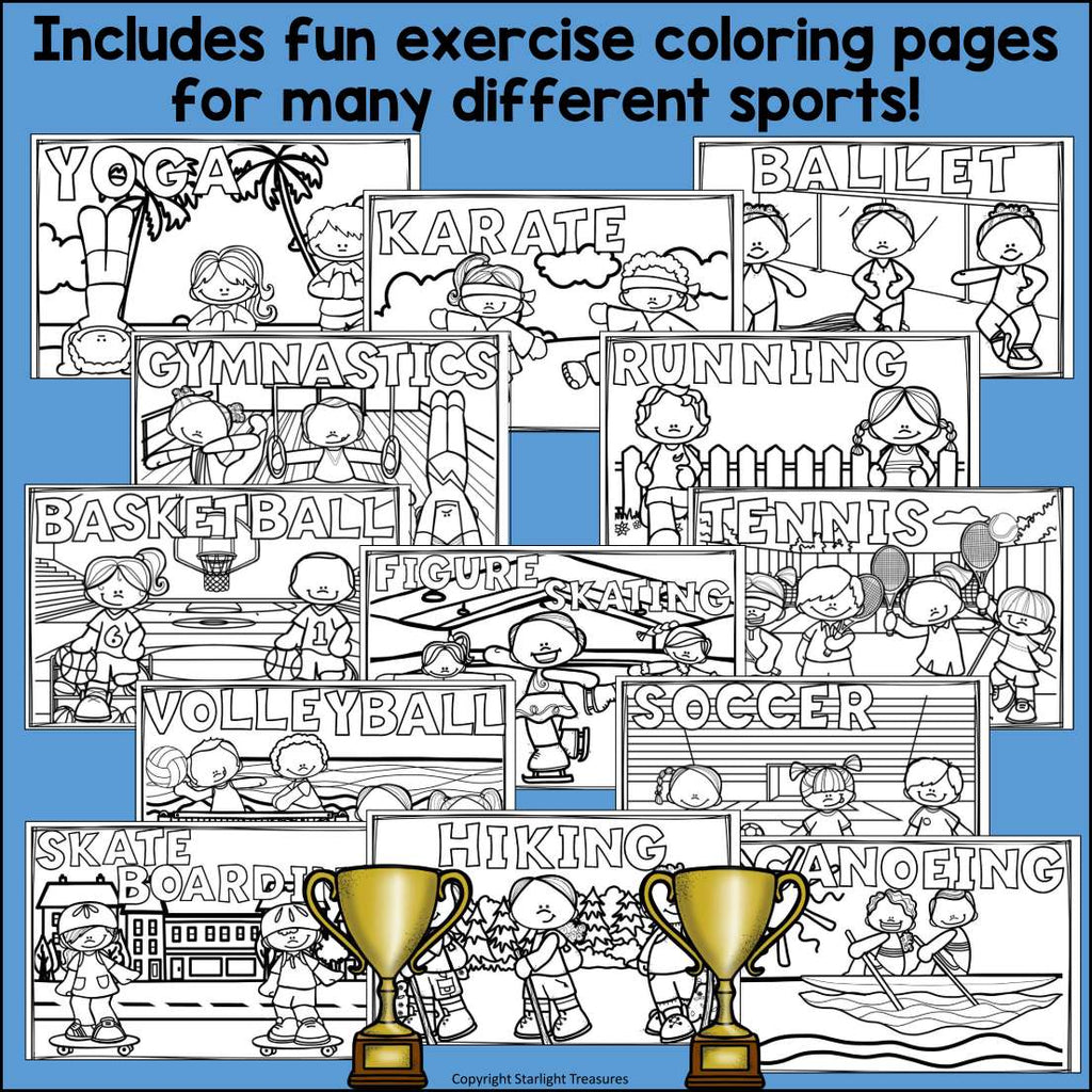 Exercise and Sports Mini Book for Early Readers