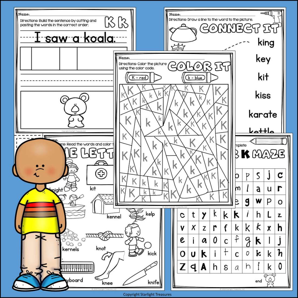 Alphabet Letter of the Week Worksheets for Early Readers - Letter K