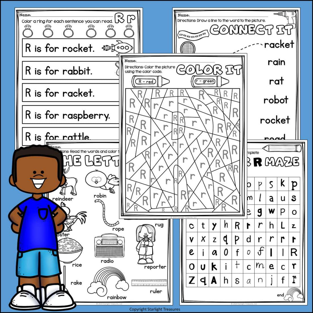 Alphabet Letter of the Week Worksheets for Early Readers - Letter R