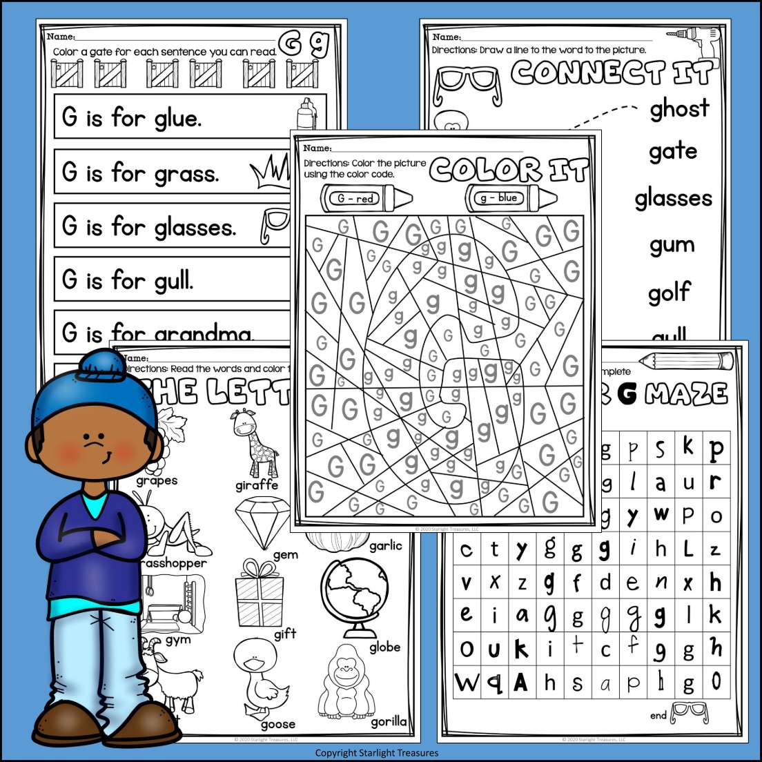 Alphabet Letter of the Week Worksheets for Early Readers - Letter G