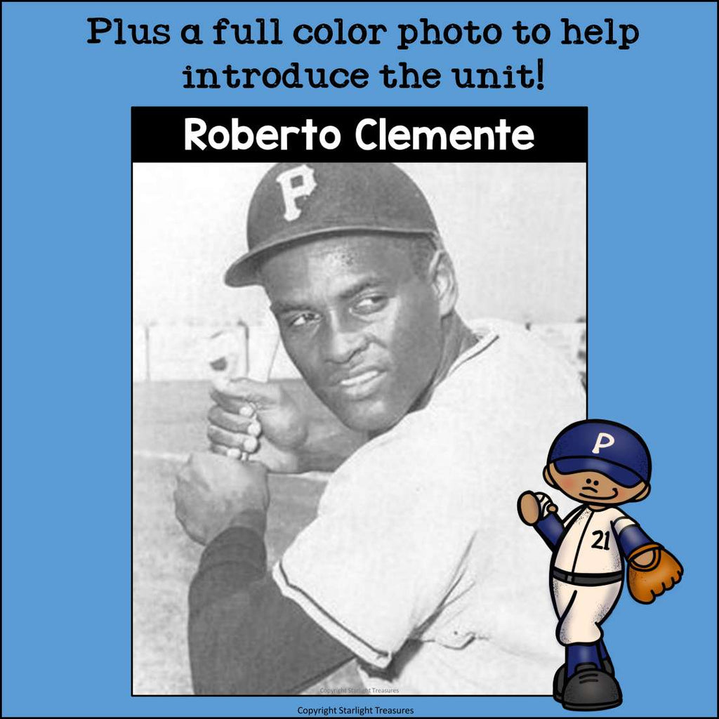 Roberto Clemente Mini Book for Early Readers: Hispanic Heritage Month