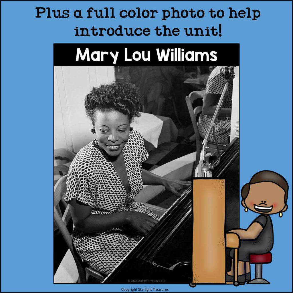 Mary Lou Williams Mini Book for Early Readers: Black History Month