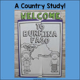 Burkina Faso Lapbook for Early Learners - A Country Study