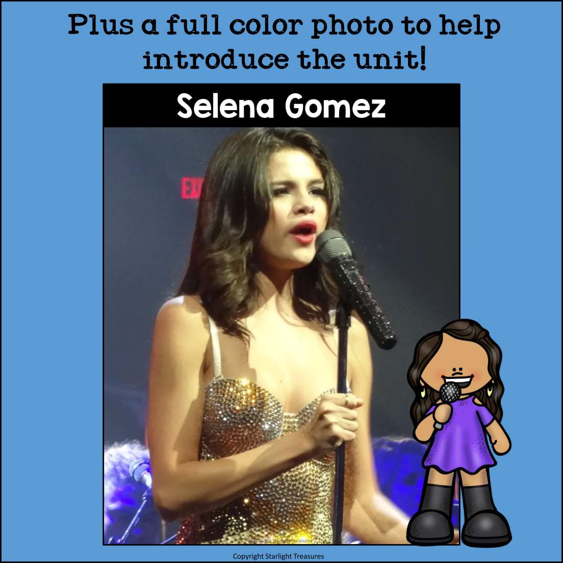 Selena Gomez Mini Book for Early Readers: Hispanic Heritage Month
