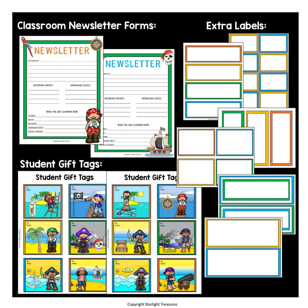 Classroom Decor Pack - Pirates Theme
