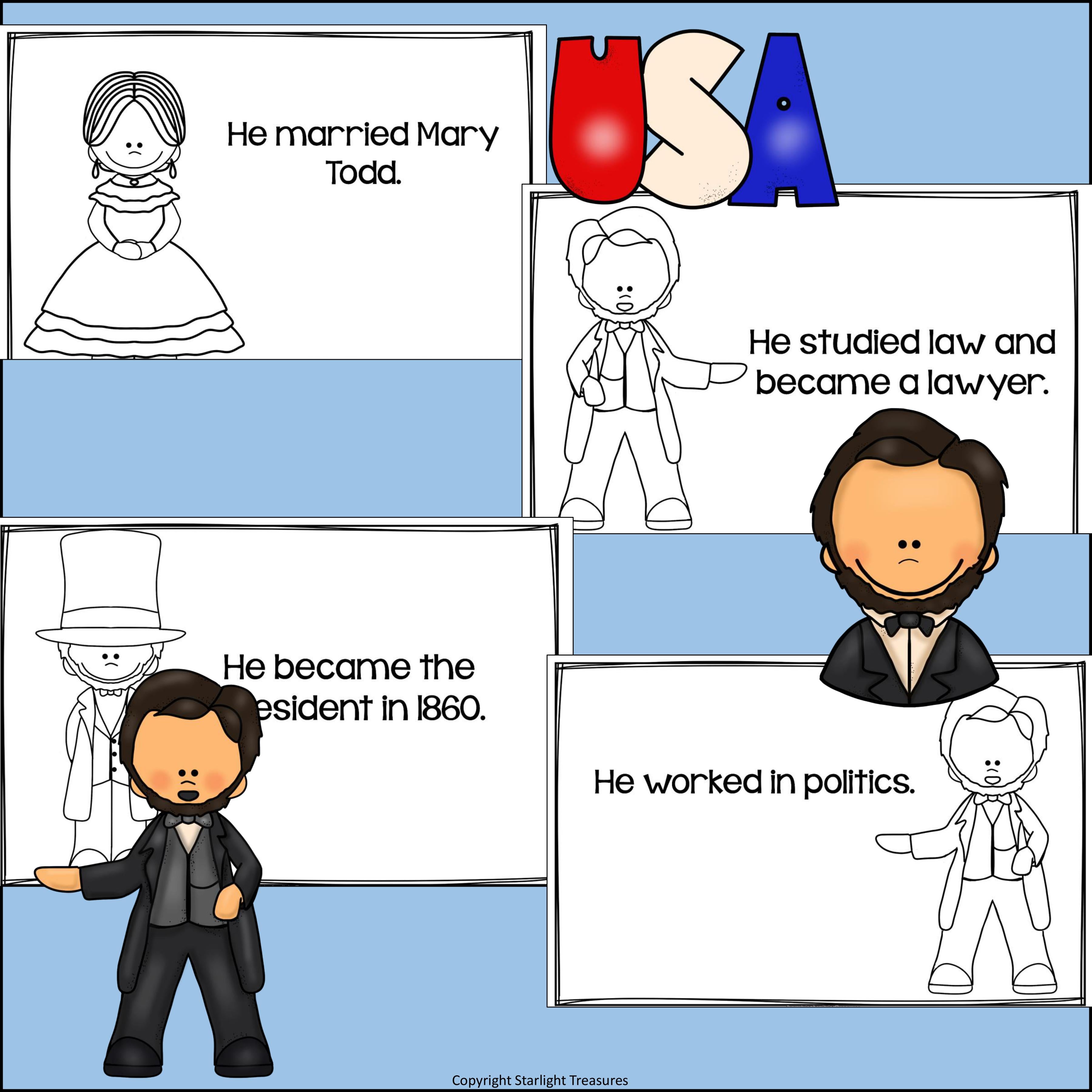 Abraham Lincoln Mini Book for Early Readers
