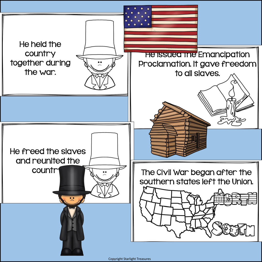 Abraham Lincoln Mini Book for Early Readers