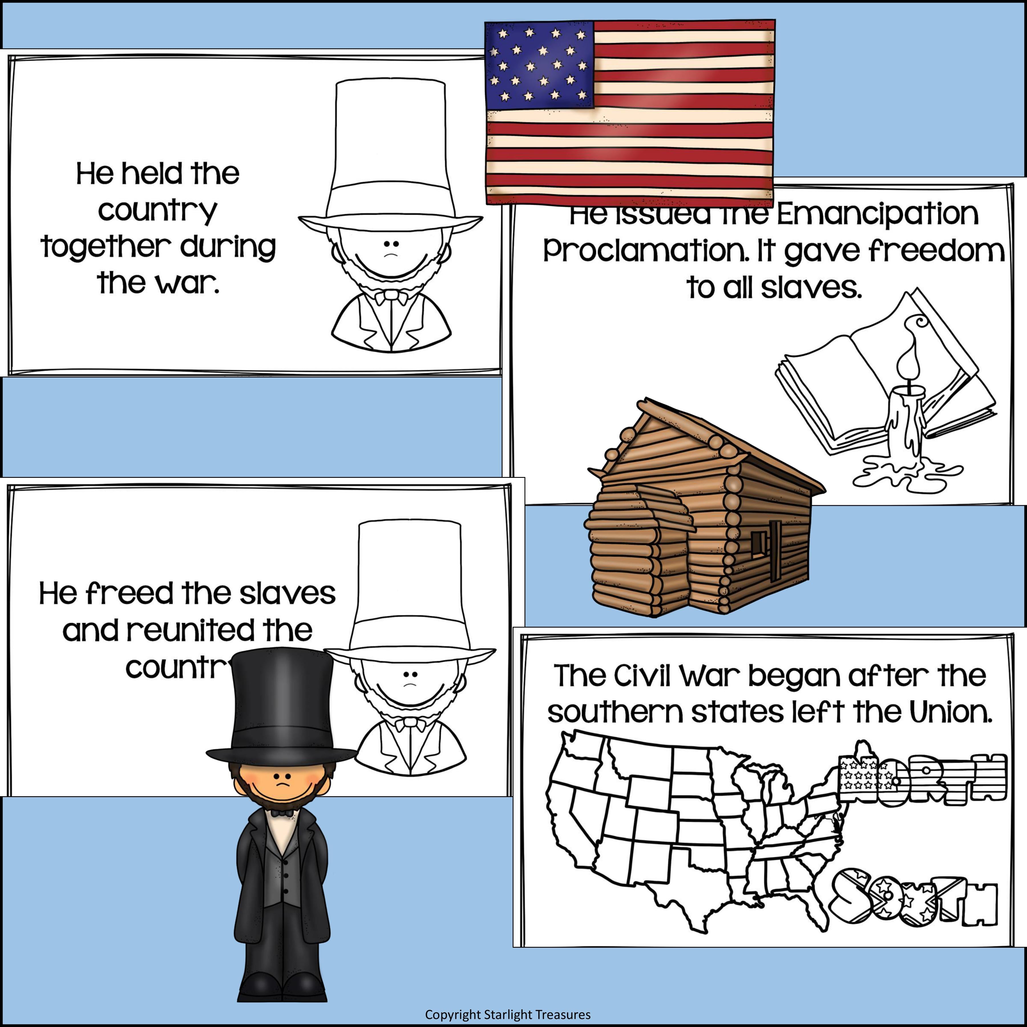Abraham Lincoln Mini Book for Early Readers