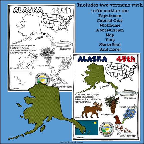 Alaska Fact Sheet for Early Readers