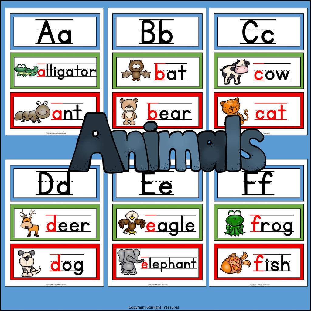 Alphabet Word Wall - Animal Theme