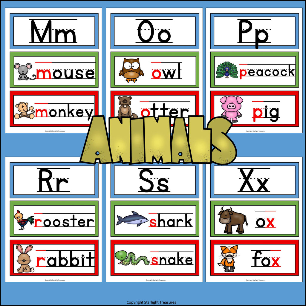 Alphabet Word Wall - Animal Theme