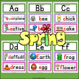 Alphabet Word Wall - Spring Theme